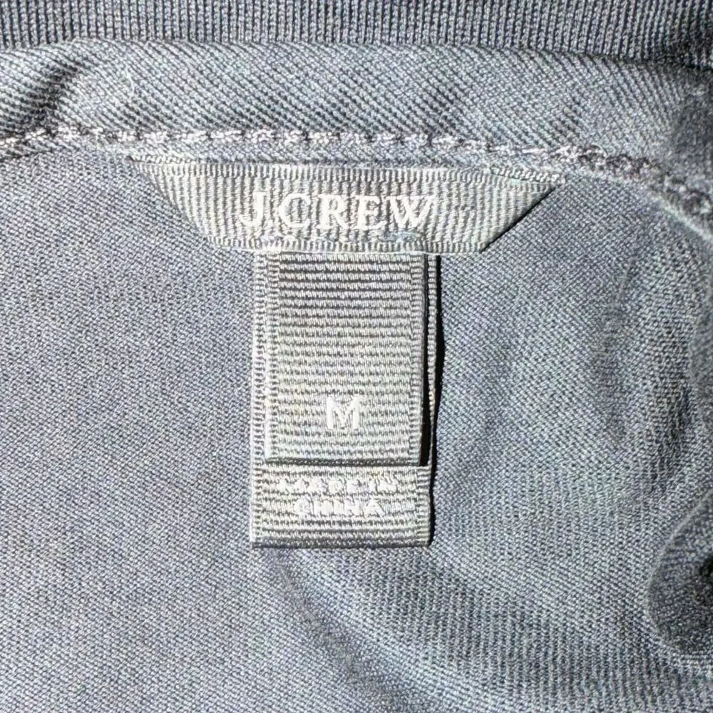 J.Crew Black Pleated Tiered Tank Top Square Neck Cotton Blend Size M Office‎